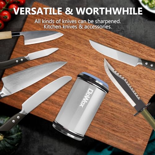 Longer Rolling Knife Sharpener with Leather Strop