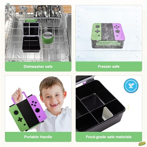 Game Bento Box for Kids (Green-Purple)
