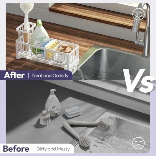 Sponge Holder for Kitchen Sink (White / Medium)