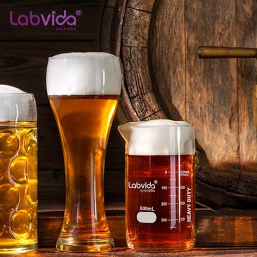 6pcs 600ml Upgrated Thick Glass Beakers (6pcs of Vol.600ml)