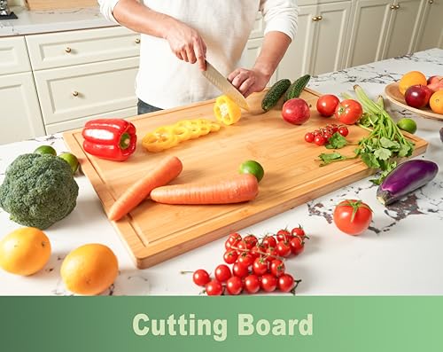 36x24" Bamboo Cutting Board for Kitchen (36"L x 24"W)