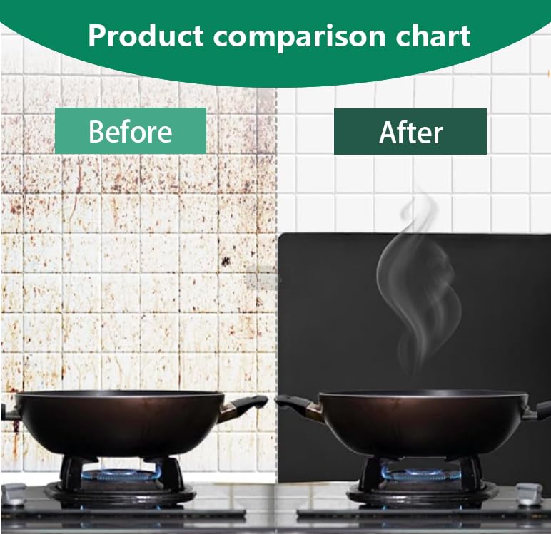 Large 3 Sided Splatter Guard for Frying Stove Top (3 Sided / Black)