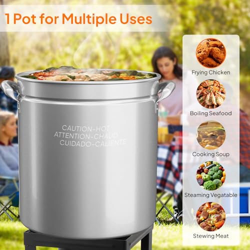 82QT Stainless Steel Stock Pot for Boiling Seafood (82 Quarts)
