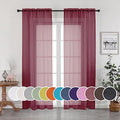 Sheer Curtains (Burgundy / 42"W x 84"L (Pack of 2))