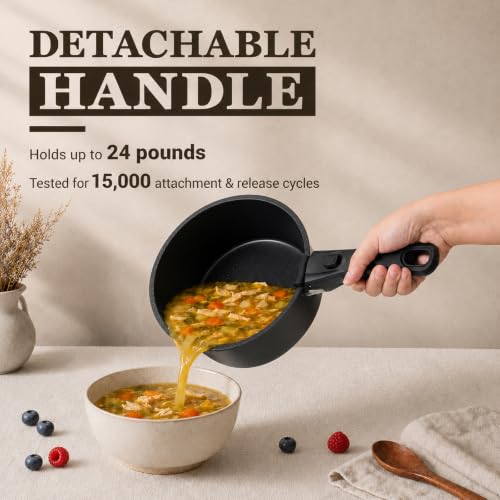 24 Piece Nonstick Pots and Pans Set (Black / 24 Pack)