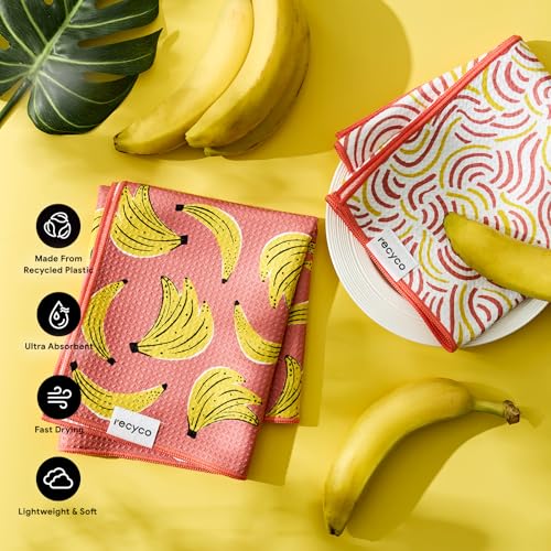 Waffle Kitchen Towel Set of 2 (Banana Joy)