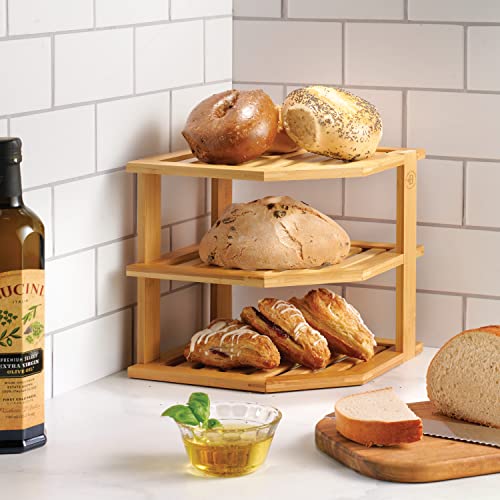 3 Tier Corner Shelf (Bamboo)