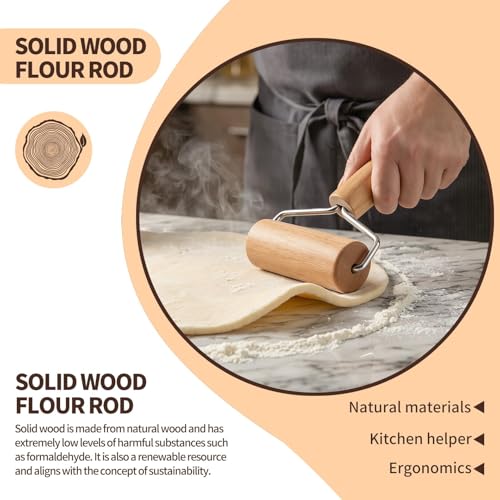 Pastry and Pizza Baking Roller Pin (T-Maple)