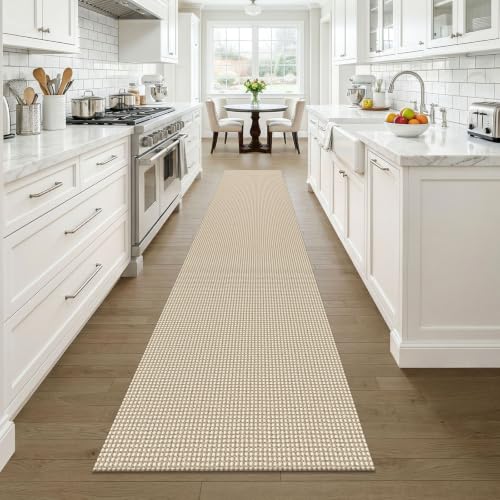 Cotton 2x12 Runners Rugs for Hallway (Oatmeal Beige / 2' x 12' (Runner))