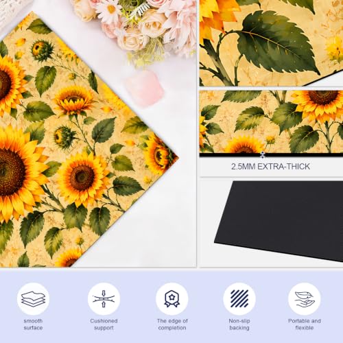 Rustic Sunflower Dish Drying Mat 18x24 Inch (09 / 18" x 24")