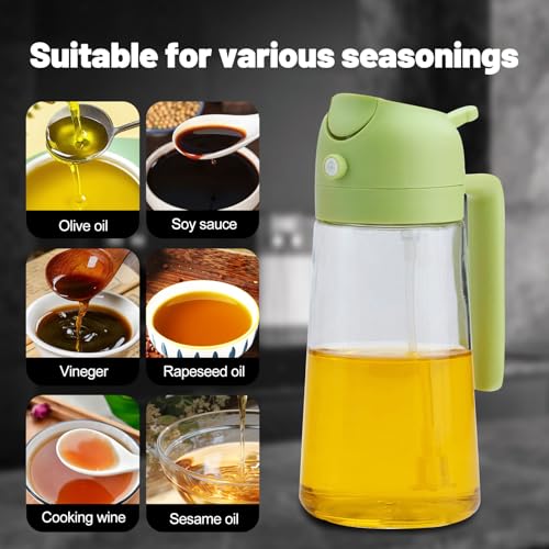 16 Oz 470 Ml Oil Dispenser For Kitchen Spray (green)