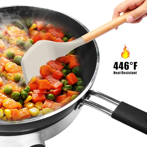 Silicone Cooking Utensils Set (Khaki)