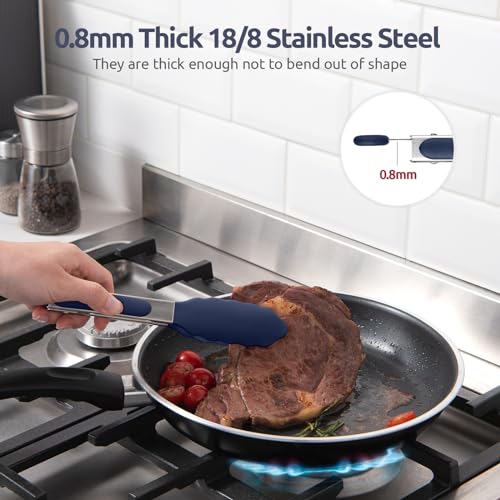 Kitchen Tong for Cooking (Midnight Blue / 7 inch)