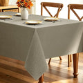Faux Linen Farmhouse Table Cloth 60"x120" for Rectangle Table (Natural / 120" x 60" (Rectangular))