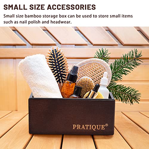 Bamboo Drawer Organizer (Nut-brown / 8.9*3*2.6 inch)