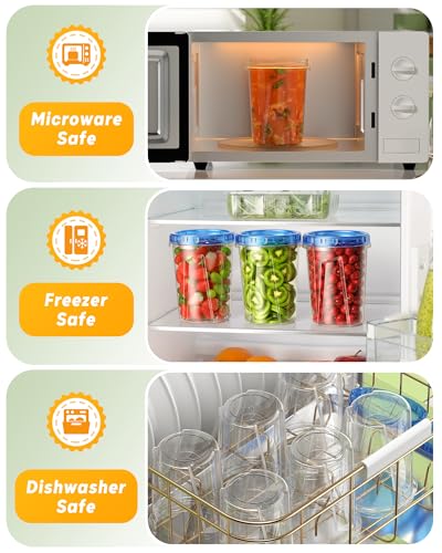 6 Pack 34 oz Freezer Storage Containers (6 Pack-34 oz)