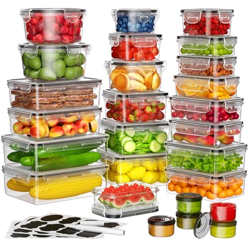 Large 52 Piece Food Storage Containers with Airtight Lids (52 Piece)