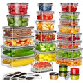 Large 52 Piece Food Storage Containers with Airtight Lids (52 Piece)