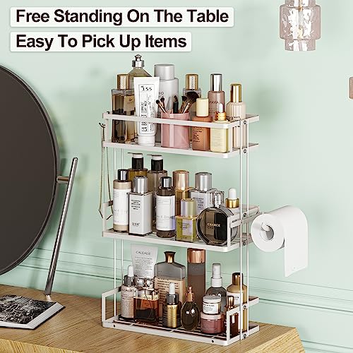 3 Tier Over Toilet Storage Shelf (White / 3-Tier)