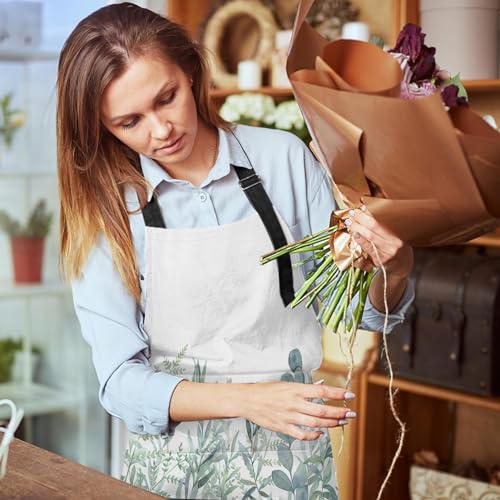 Apron with Pockets (Green Plants)