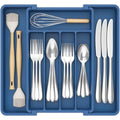 Expandable Silverware Drawer Organizer (Atlantic Blue / Medium Wide(8.5-14''W x 12''D))
