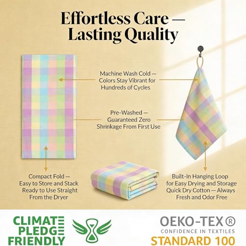 Kitchen Towels Cotton Dish Towels 20”x30” (20" x 30" (Set of 6) / 027 Easter)