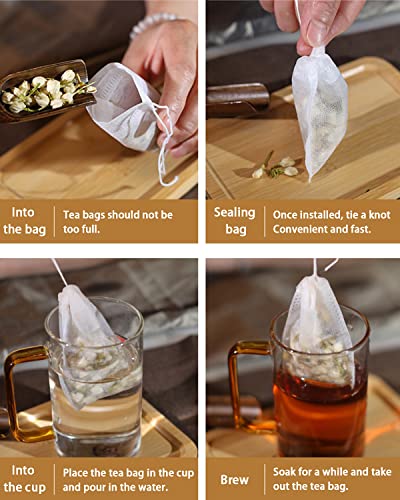 200pcs Disposable Tea Bags for Loose Leaf Tea