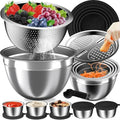 Mixing Bowls with Lids Set (Coal-Black)