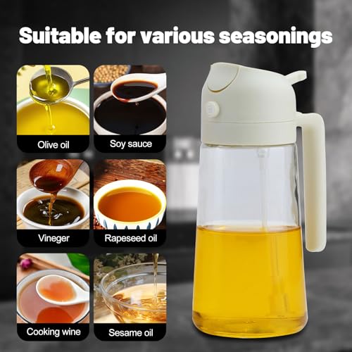 16 Oz 470 Ml Oil Dispenser For Kitchen Spray (green+green)
