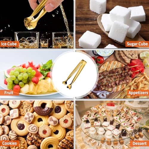 Serving Tongs (5.3inch / Gold-12pcs)