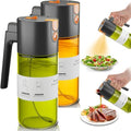 Olive Oil Sprayer & Dispenser for Cooking (Green+Brown Bottle-Black 2PACK)