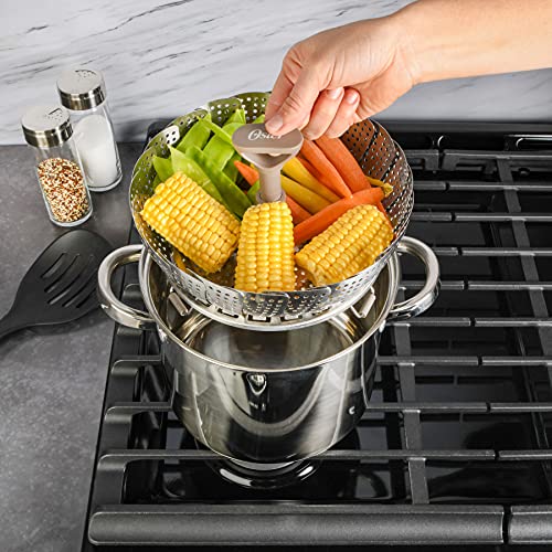 Sangerfield Stainless Steel Expandable Steamer Insert 7 to 10.5 Inches (Stainless Steel / 1.1 Quarts)