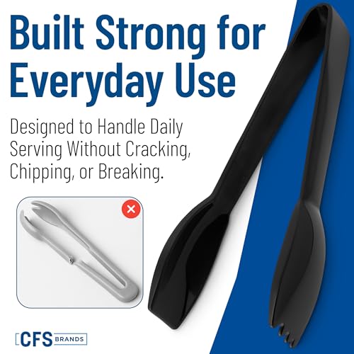 Carly Salad Tong (6" Salad Tong / 12 Pack / Black)