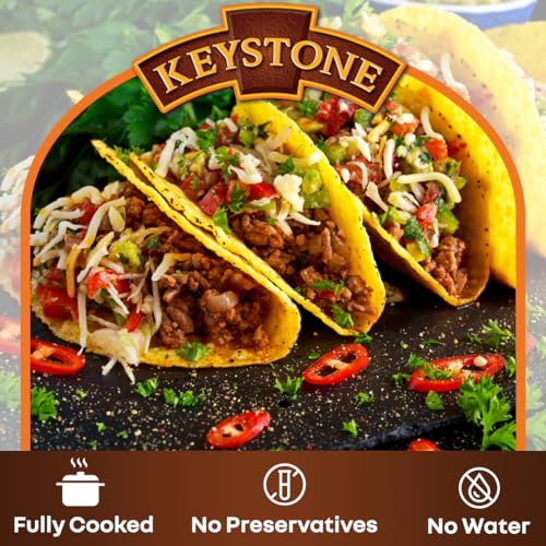 Meats All Natural Heat and Serve Ground Beef 14 Oz Fully Cooked Canned Meat Shelf Stable Emergency Survival Canned Food Ready to Eat No Preservatives Gluten Free Made in USA Pack of 2 (Pack of 2)