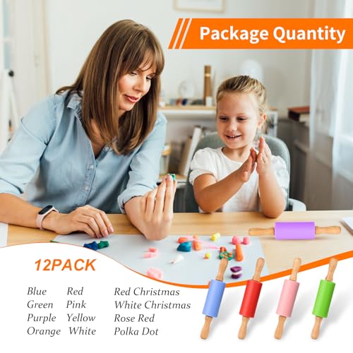 Mini Silicone Rolling Pin for Kids (12 PACK / 12 Pack)
