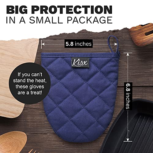 Oven Mitts Heat Resistant (Blue / Mini)