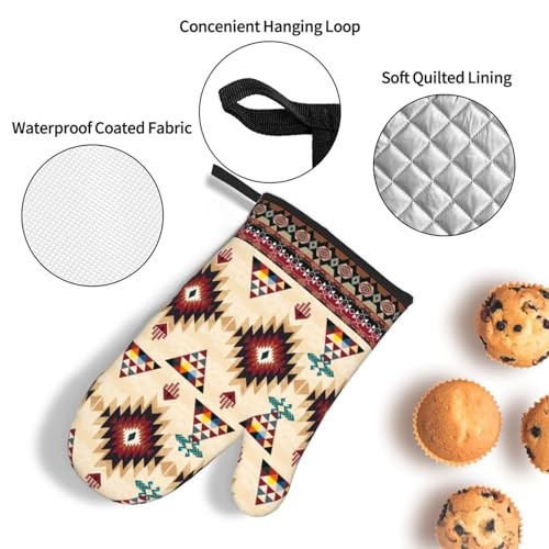 Southwestern Aztec Oven Mitts and Pot Holders Set of 3 (Southwestern)