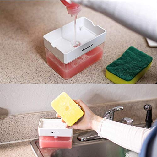 Premium Quality Soap Dispenser with Added Features for Kitchen (White)