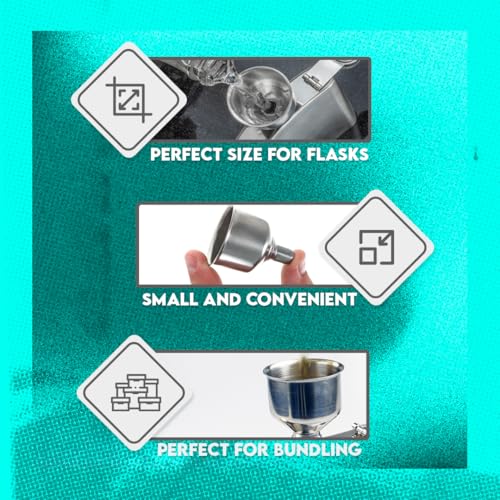 Stainless Steel Funnel for Flasks Bottles and Mini Bottles