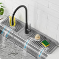 24 Inch Faucet Mat for Kitchen Sink Splash Guard (Gray / 23.6" x 5.5")