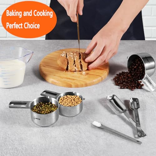 20 PCS Measuring Cups & Spoons Set (Rectangular Spoons Set)