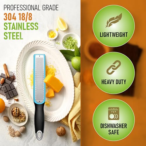 Stainless Steel Lemon Zester (Aqua Sky)