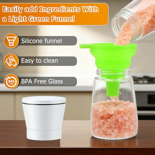 White Salt and Pepper Grinder Set of 2 (White / 2PK-Short)