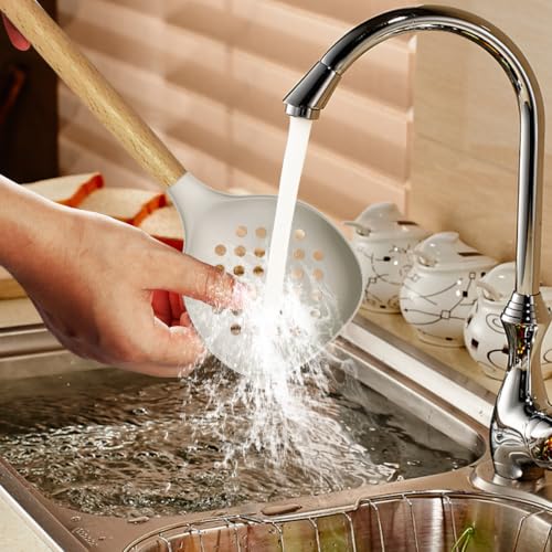 Silicone Cooking Utensils Set (Khaki)