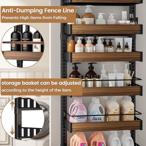 8 Tier Over The Door Pantry Organizer (8 Tiers / Black)