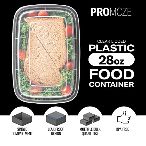 50 Pack Reusable Meal Prep Containers Microwave Safe Food Storage Containers with Lids