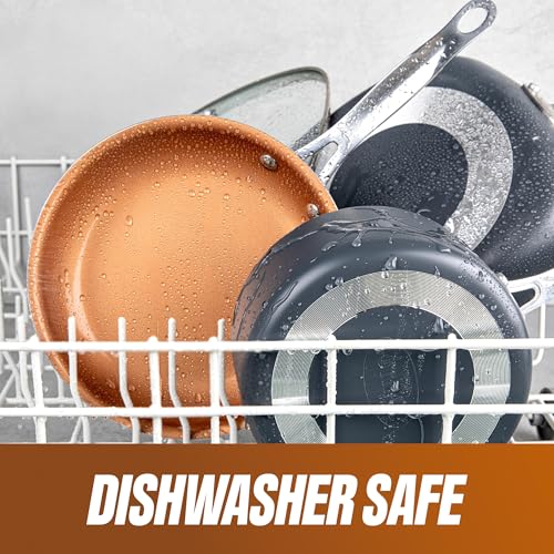 12.5 Large Frying Pans Nonstick (Copper / 12.5")