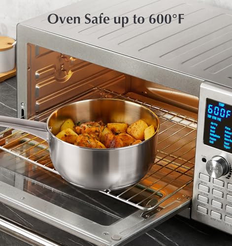 Stainless Steel Saucepan Set (Silver / 1+2+3 Quart)