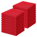 100% Cotton Waffle Weave Kitchen Dish Cloths 18 (Red / 12 X 12 - 18 Pack)