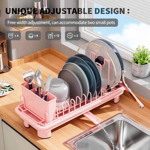 Small Dish Drying Rack (Pink)